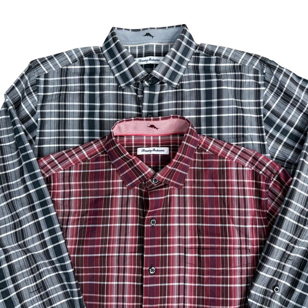 Tommy Bahama Lot of 2 Silk Blend Button Down Shirts LongSleeve Men M LNWOT🔥